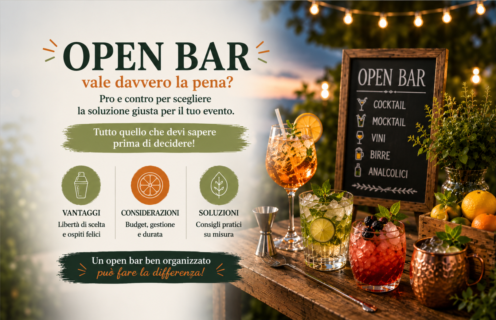 Vale Davvero la Pena Fare un Open Bar?